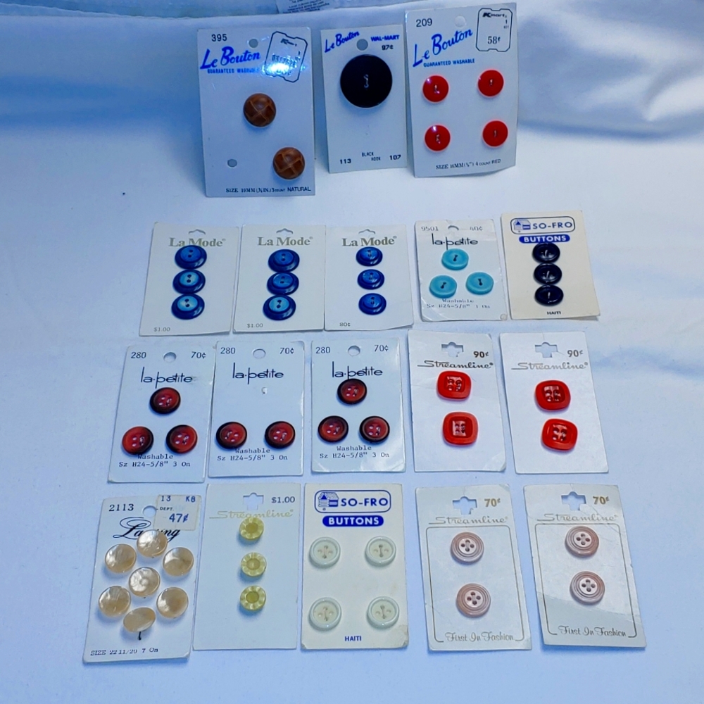 Bundle of Assorted Buttons for Sewing and Crafts